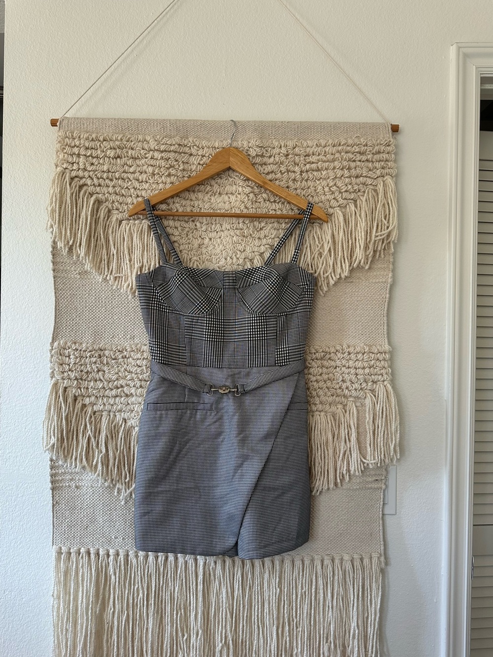 Mare Mare Plaid Belted Romper